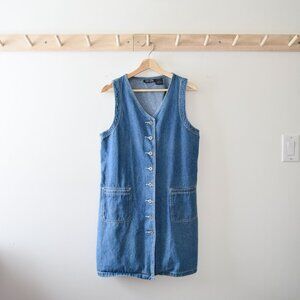 Vintage denim jumper dress